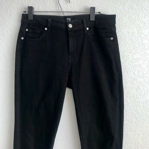 7 For All Mankind black skinny jeans, 29
